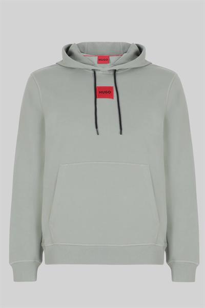 Hugo Boss Pamuklu Kapşonlu Erkek Sweatshirt Yeşil