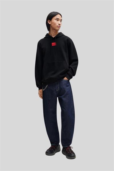 Hugo Boss Pamuklu Kapşonlu Erkek Sweatshirt Siyah