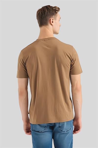 Hugo Boss Pamuklu Regular Fit Erkek T-Shirt Bej