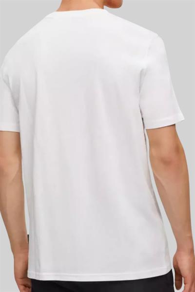Hugo Boss Pamuklu Regular Fit Erkek T-Shirt Beyaz 101