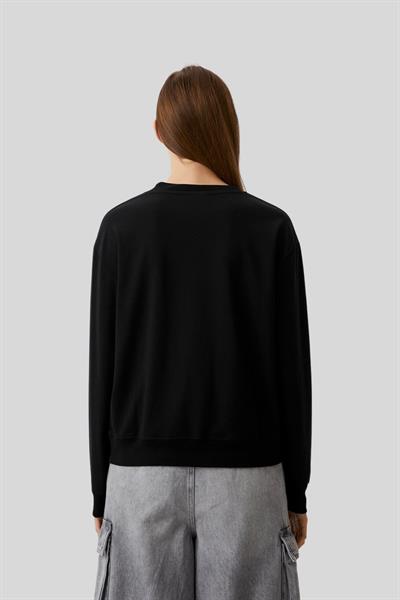 Hugo Boss Regualar Fit Bisiklet Yaka Kadın Sweatshirt Siyah