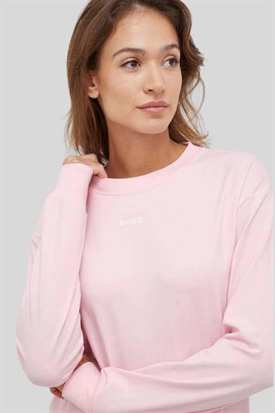 Hugo Boss Regualar Fit Bisiklet Yaka Kadın Sweatshirt Pembe