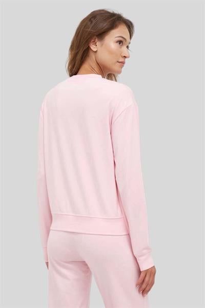 Hugo Boss Regualar Fit Bisiklet Yaka Kadın Sweatshirt Pembe