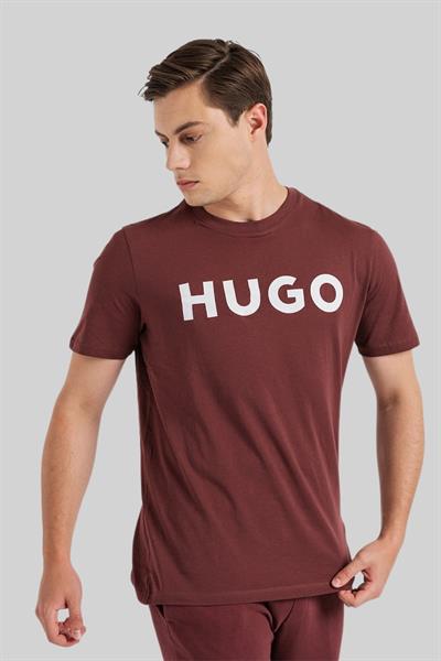 Hugo Boss Regular Fit Bisiklet Yaka Erkek T-Shirt Kahverengi