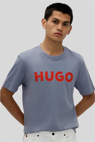 Hugo Boss Regular Fit Bisiklet Yaka Erkek T-Shirt Gri