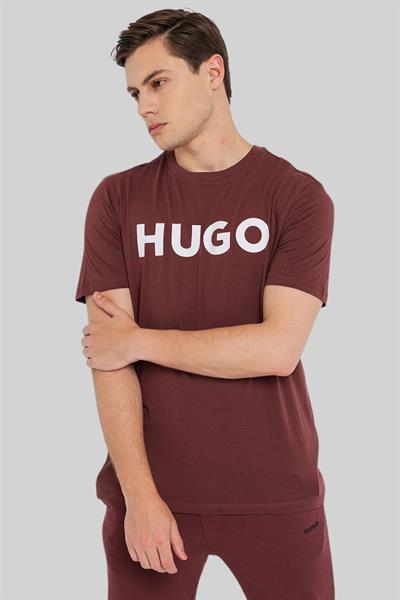 Hugo Boss Regular Fit Bisiklet Yaka Erkek T-Shirt Kahverengi