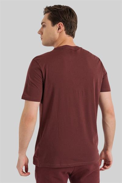 Hugo Boss Regular Fit Bisiklet Yaka Erkek T-Shirt Kahverengi