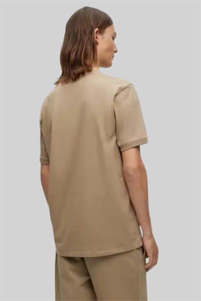 Hugo Boss Regular Fit Bisiklet Yaka Erkek T-Shirt Kahverengi