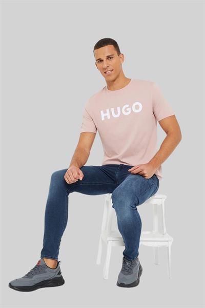 Hugo Boss Regular Fit Bisiklet Yaka Erkek T-Shirt Pembe