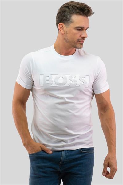 Hugo Boss Regular Fit Erkek T-Shirt Beyaz 100