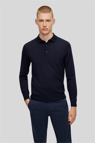 Hugo Boss Regular Fit Erkek Yün Kazak Lacivert 404