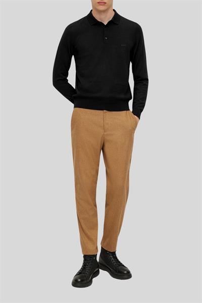 Hugo Boss Regular Fit Erkek Yün Kazak Siyah