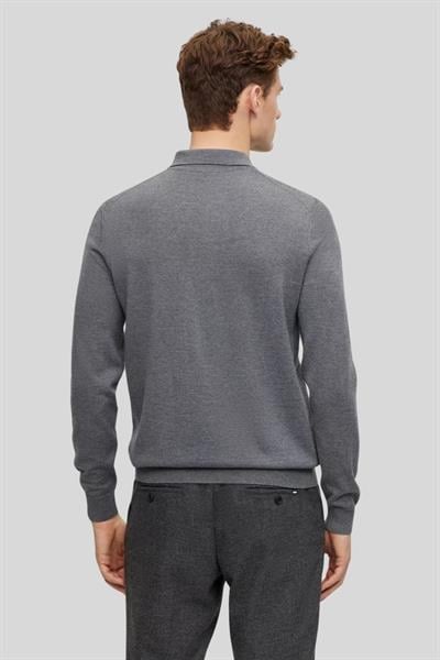 Hugo Boss Regular Fit Erkek Yün Kazak Gri 041