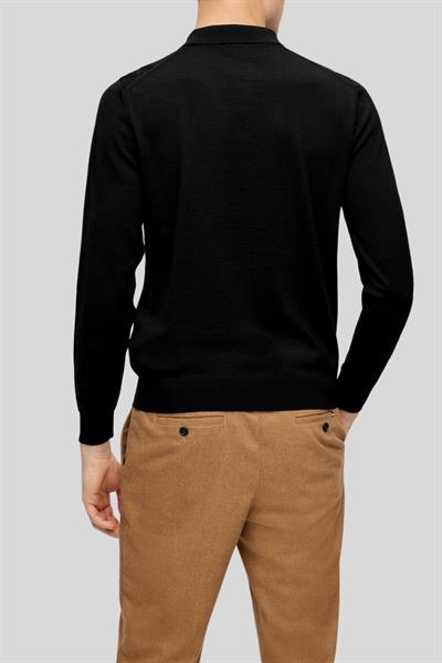 Hugo Boss Regular Fit Erkek Yün Kazak Siyah