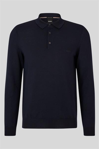 Hugo Boss Regular Fit Erkek Yün Kazak Lacivert 404
