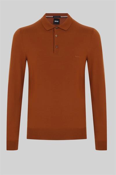 Hugo Boss Regular Fit Erkek Yün Kazak Turuncu