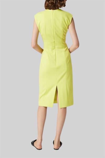 Hugo Boss Regular Fit Kadın Kolsuz Midi Elbise Sarı