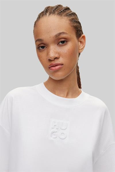 Hugo Boss Regular Fit Kadın T-Shirt Beyaz 100