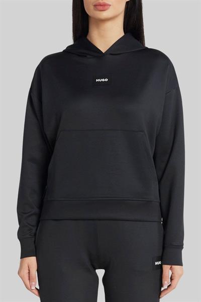 Hugo Boss Regular Fit Kapşonlu Kadın  Sweatshirt Siyah