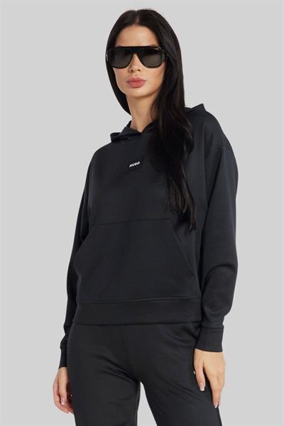 Hugo Boss Regular Fit Kapşonlu Kadın  Sweatshirt Siyah