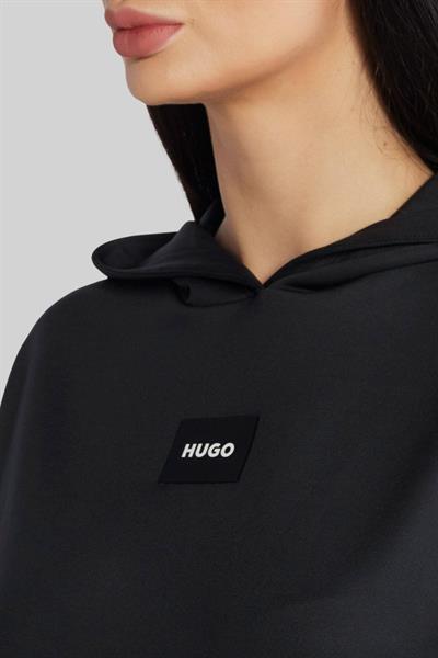 Hugo Boss Regular Fit Kapşonlu Kadın  Sweatshirt Siyah