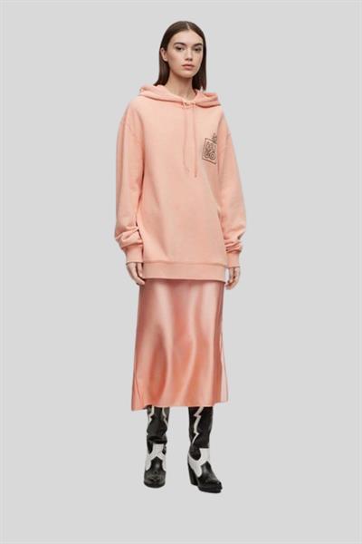 Hugo Boss Regular Fit Kapşonlu Kadın Pembe Sweatshirt Pembe 663