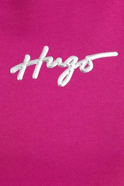Hugo Boss Regular Fit Kapşonlu Kadın Sweatshirt Pembe