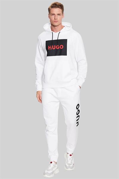 Hugo Boss Regular Fit Kapüşonlu Erkek Sweatshirt Beyaz 127