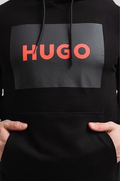 Hugo Boss Regular Fit Kapüşonlu Erkek Sweatshirt Siyah