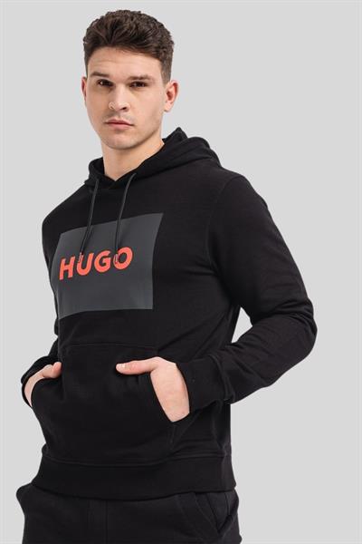 Hugo Boss Regular Fit Kapüşonlu Erkek Sweatshirt Siyah