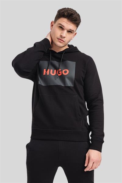 Hugo Boss Regular Fit Kapüşonlu Erkek Sweatshirt Siyah