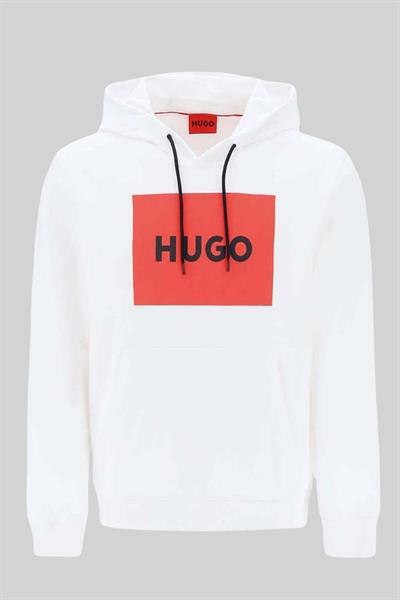 Hugo Boss Regular Fit Kapüşonlu Erkek Sweatshirt Beyaz 100