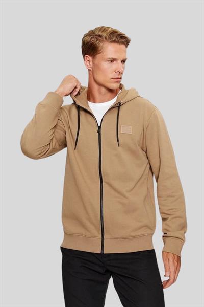 Hugo Boss Regular Fit Kapüşonlu Erkek Ceket Kahverengi