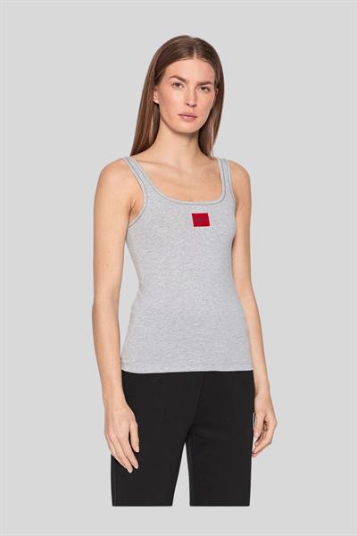 Hugo Boss Slim Fit Askılı Kadın Siyah Bluz Gri