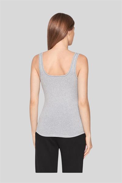 Hugo Boss Slim Fit Askılı Kadın Siyah Bluz Gri