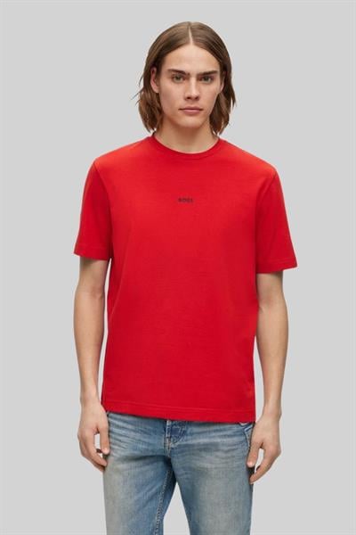 Hugo Boss Streç Erkek T-Shirt Kırmızı 624