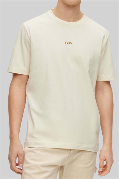 Hugo Boss Streç Erkek T-Shirt Krem 277