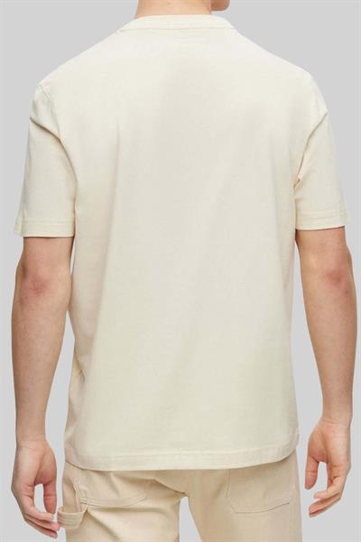 Hugo Boss Streç Erkek T-Shirt Krem 277