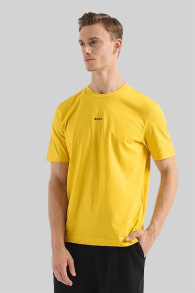 Hugo Boss Streç Erkek T-Shirt Sarı 740