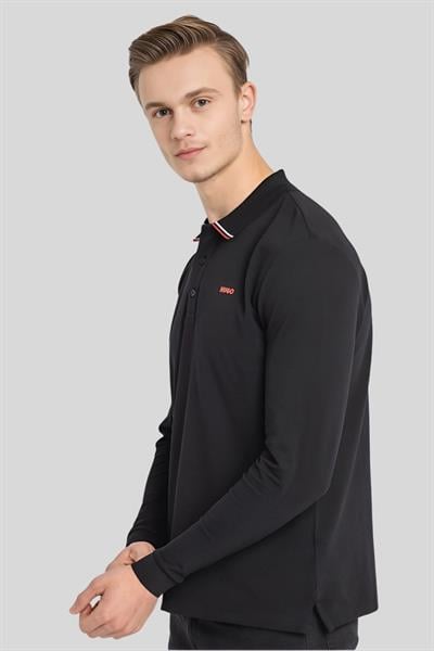 Hugo Boss Uzun Kollu Erkek Polo T-Shirt Siyah