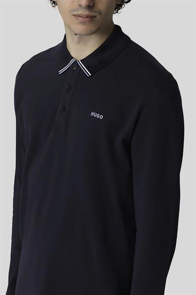 Hugo Boss Uzun Kollu Erkek Polo T-Shirt Lacivert