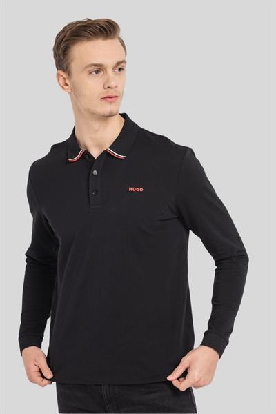 Hugo Boss Uzun Kollu Erkek Polo T-Shirt Siyah