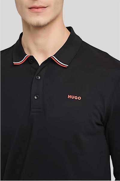 Hugo Boss Uzun Kollu Erkek Polo T-Shirt Siyah