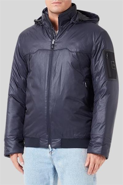 Hugo Boss Vuruşlu ve Göğüs Cepli Erkek Mont Mavi 402