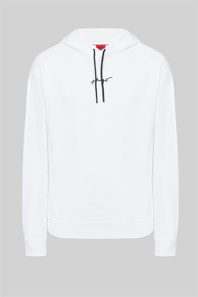 Hugo Dalegre Marka Logo Baskılı Erkek Sweatshirt Beyaz 100