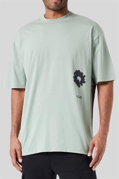 Hugo Desenli Erkek T-Shirt Yeşil