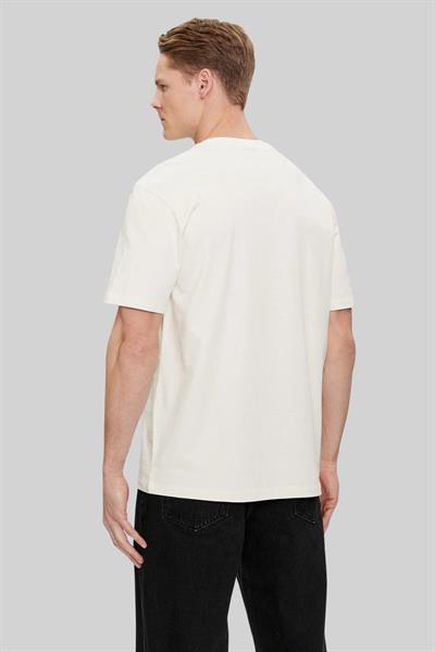 Hugo Dinricko Erkek Bisiklet Yaka T-Shirt Beyaz