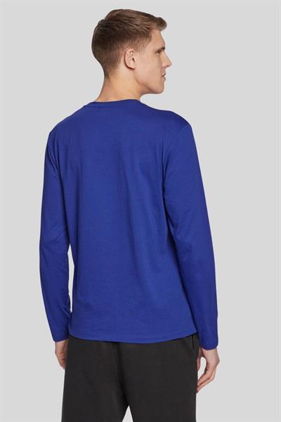 Hugo Diragolo Uzun Kollu Bisiklet Yaka Erkek T-Shirt Mavi 424