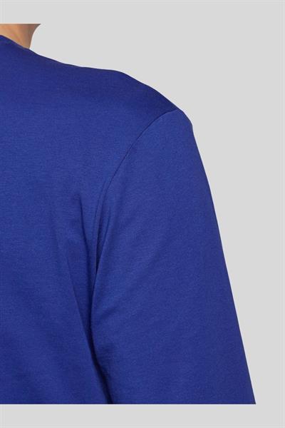 Hugo Diragolo Uzun Kollu Bisiklet Yaka Erkek T-Shirt Mavi 424