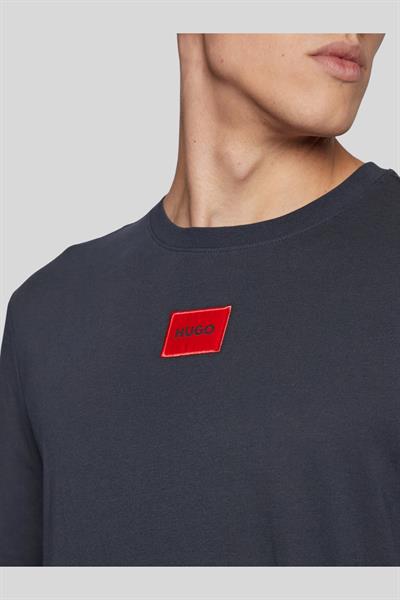 Hugo Diragolo Uzun Kollu Bisiklet Yaka Erkek T-Shirt Lacivert 405